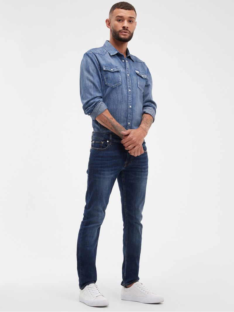Jeans-Skinny-Azul-Marino-Guess