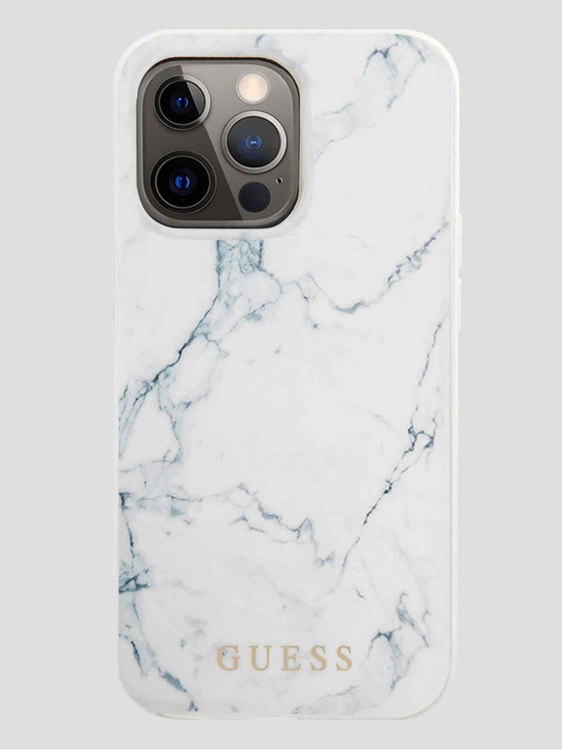 Funda-Para-Celular-iPhone-14-Pro-Blanca-Guess-Marble