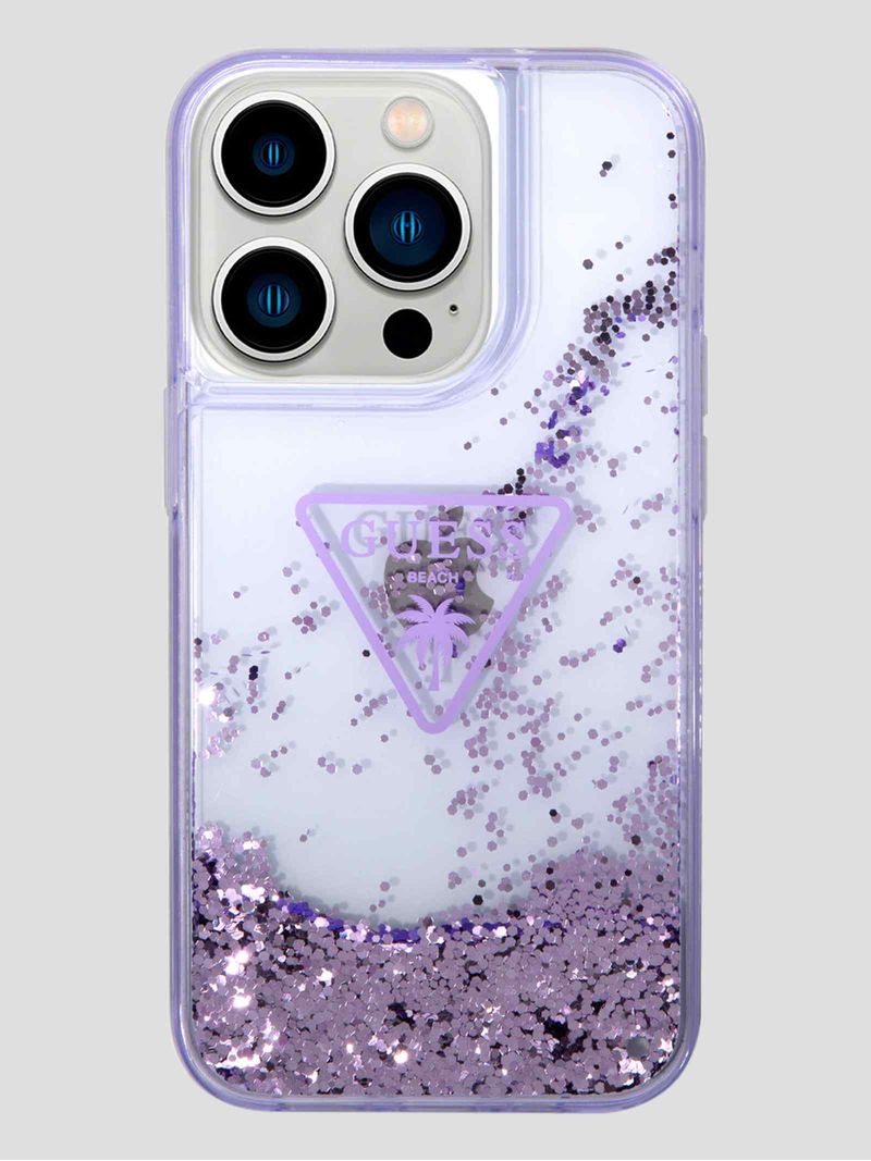 Funda-Para-Celular-iPhone-14-Pro-Morada-Guess-Translucent-Triangle