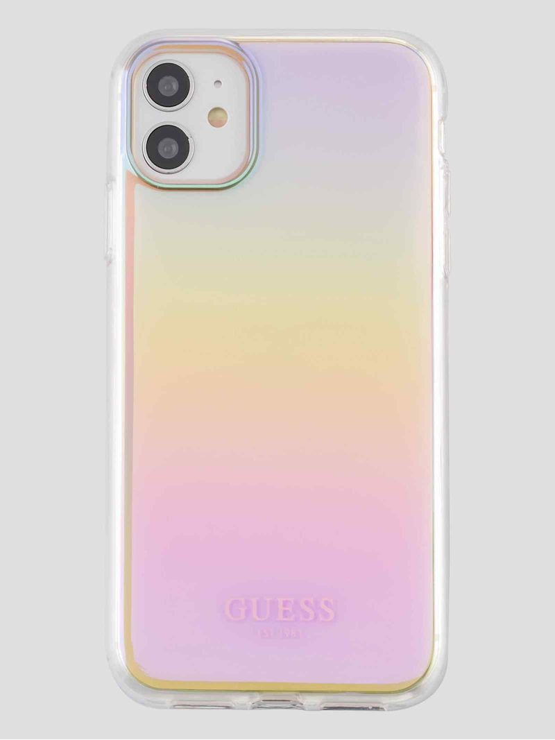Funda-Para-Celular-iPhone-11-Rosa-Guess-Iridescent-Gold