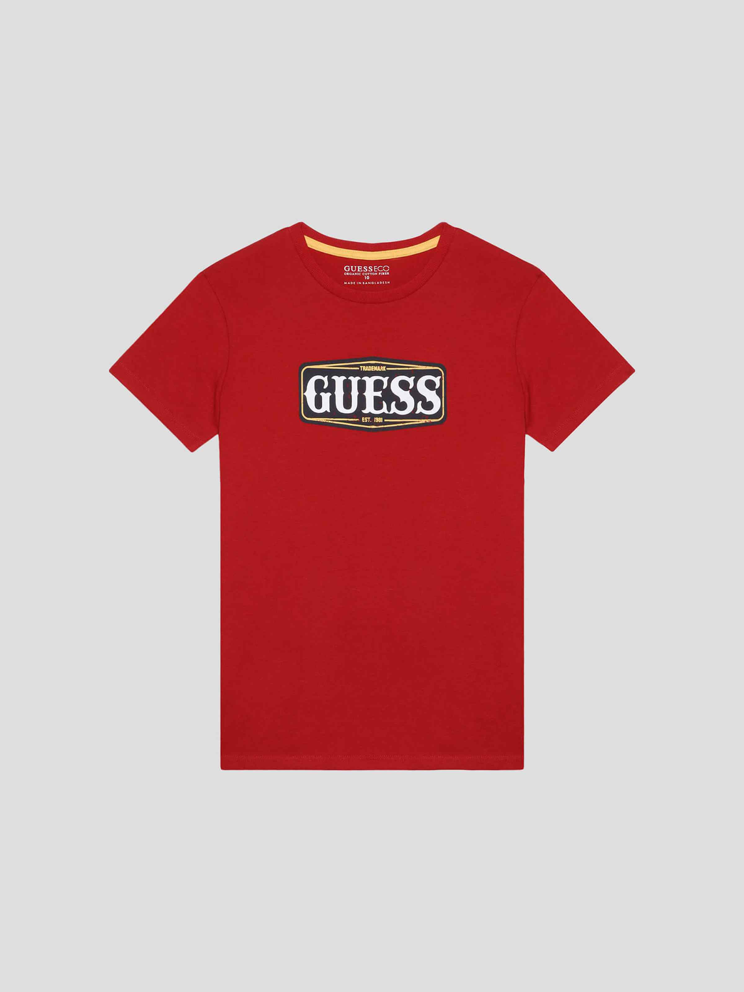 Playera guess best sale roja hombre