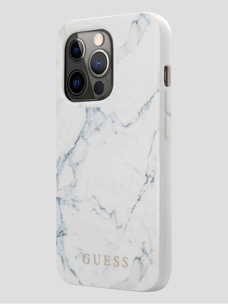 Funda-Para-Celular-iPhone-14-Pro-Blanca-Guess-Marble