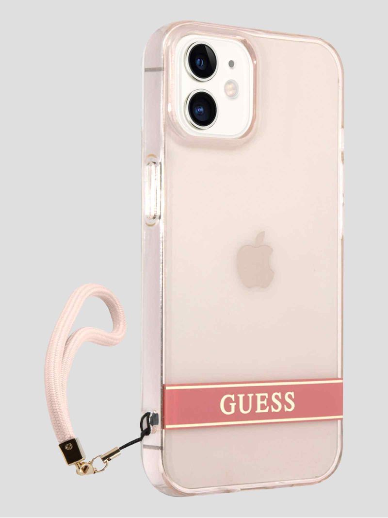 Funda-Para-Celular-iPhone-11-Rosa-Guess-Translucent-Stripe