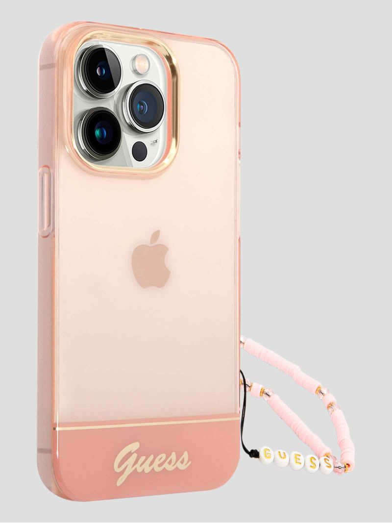 Funda-Para-Celular-iPhone-14-Pro-Max-Rosa-Guess-Translucent-Strap