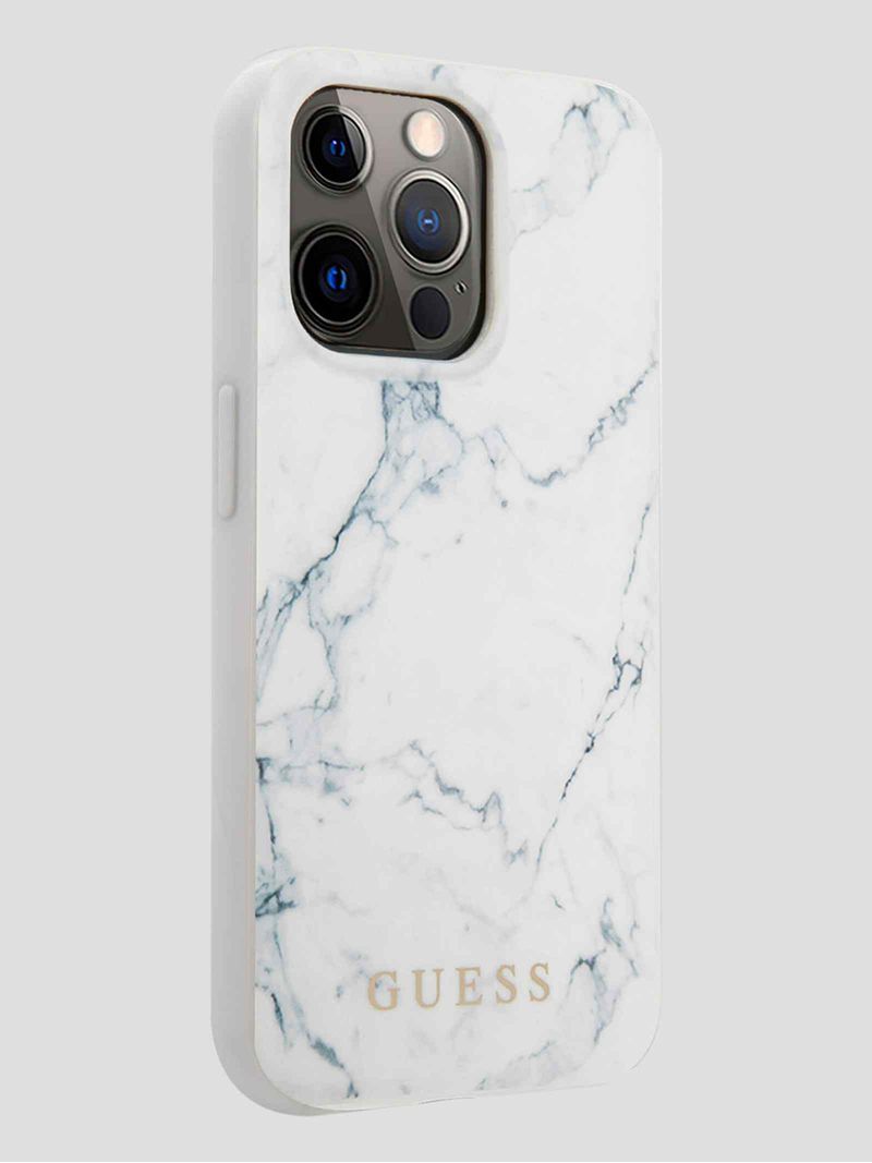 Funda-Para-Celular-iPhone-14-Pro-Blanca-Guess-Marble