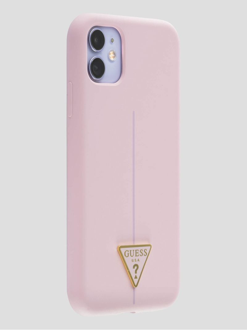 Funda-Para-Celular-iPhone-11-Rosa-Guess-Shiny-Triangle