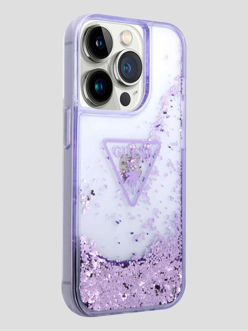 Funda-Para-Celular-iPhone-14-Pro-Morada-Guess-Translucent-Triangle