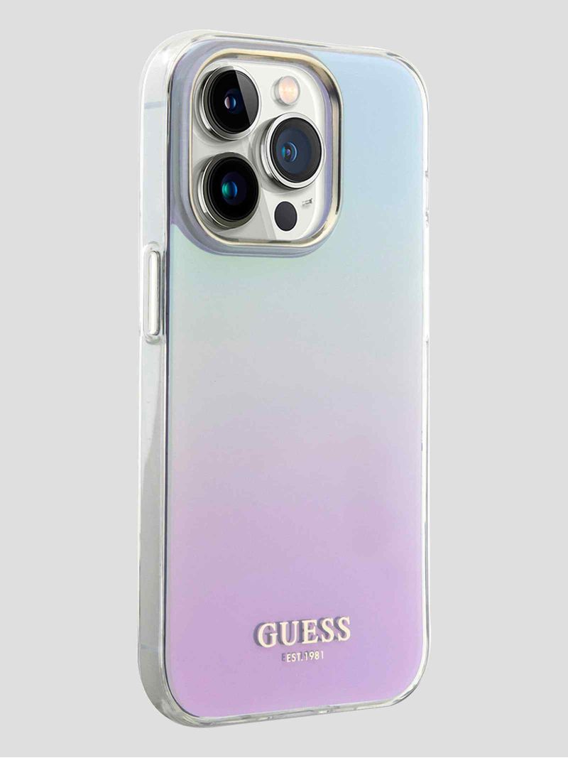 Funda-Para-Celular-iPhone-14-Pro-Max-Lila-Guess-Iridescent-Gold