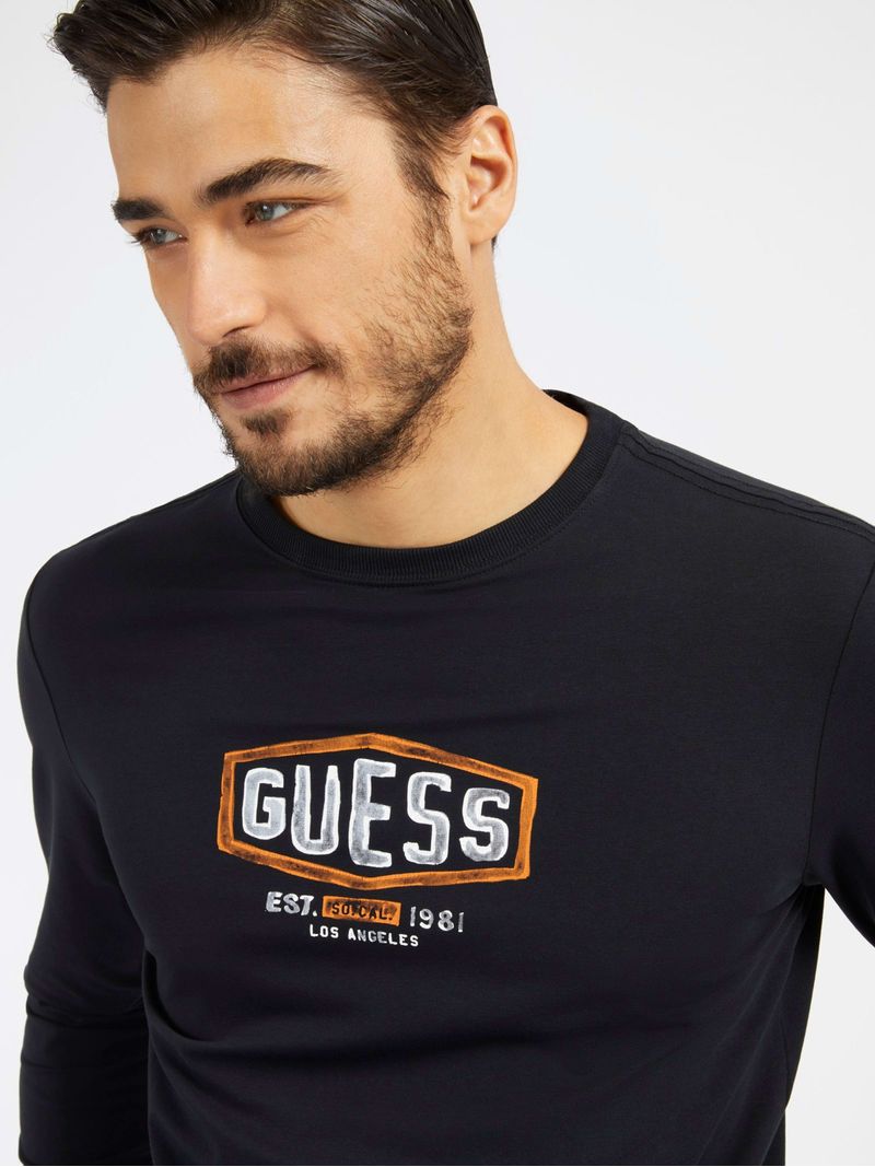 Playera Negra Guess Box Playeras