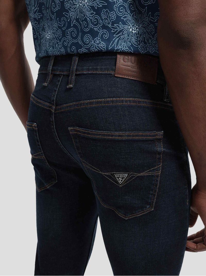 Jeans Tapered Azul Marino Guess Slim Hombre
