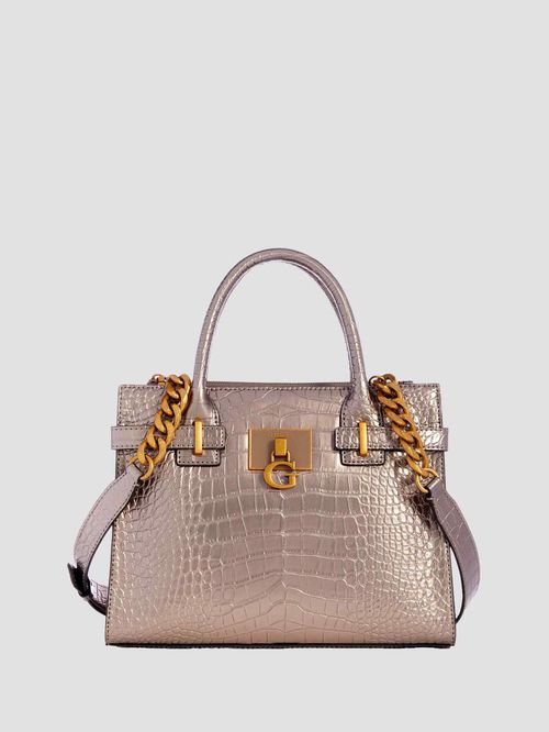 Bolsa Satchel Metálica Guess Tabata