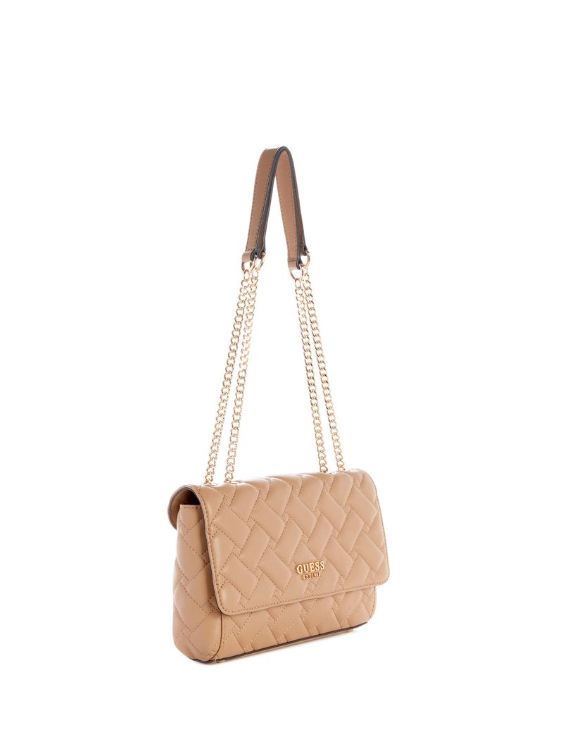 bolsa crossbody guess beige