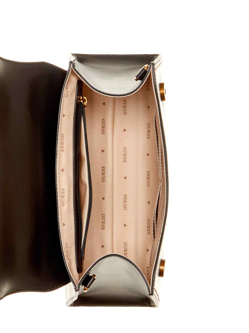 Bolsa Crossbody Flap Beige Guess Stephi Crossbody