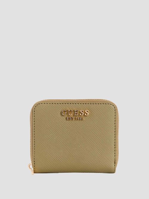 Cartera Mini Meridian Zip Around De GUESS - Color Petrolio, Piel Sintética