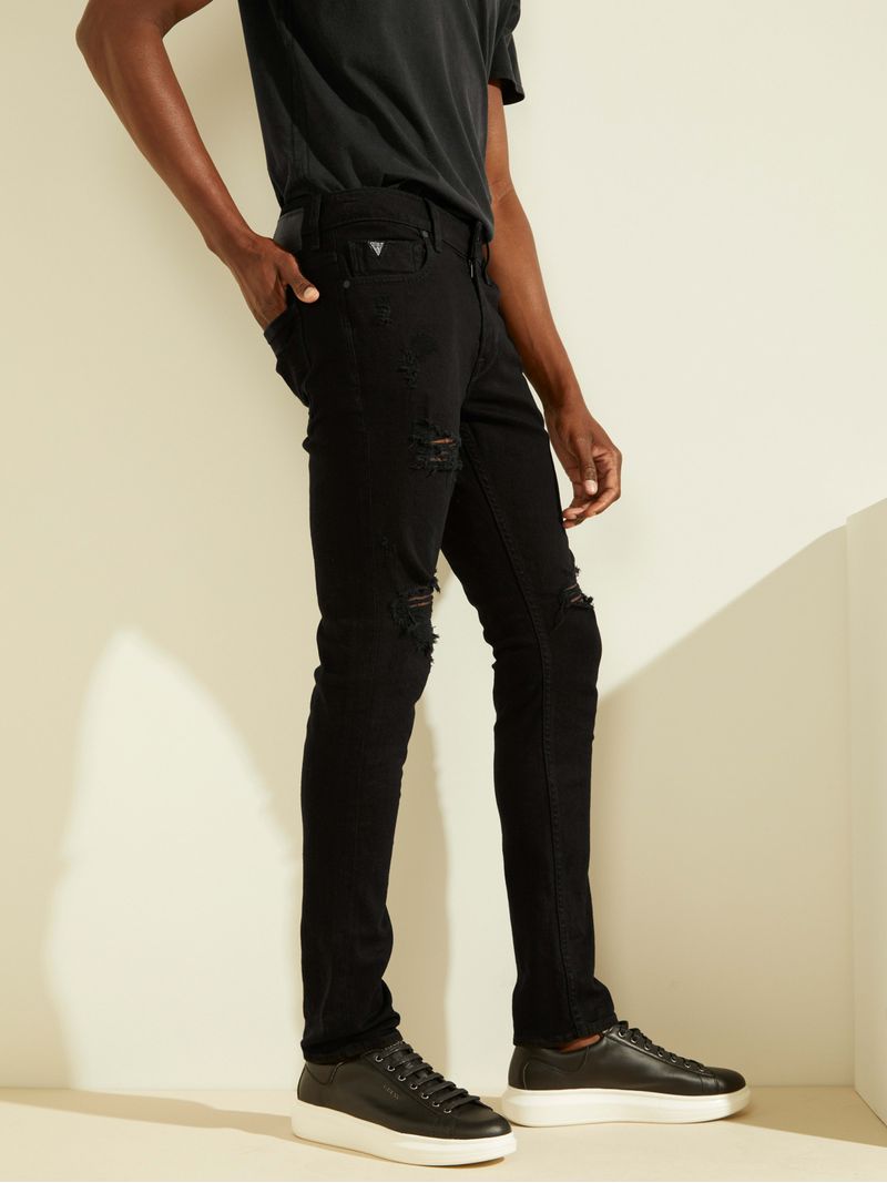 Jeans-Skinny-Negros-Guess-Destroy