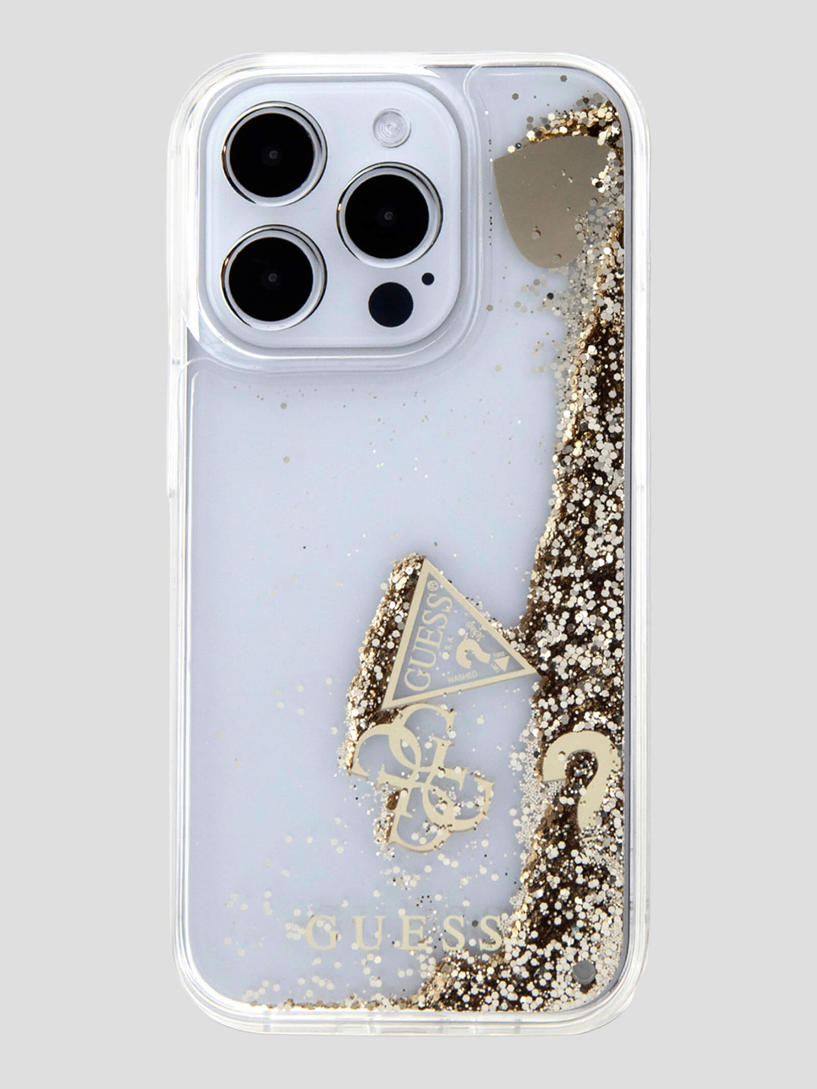 Funda Guess Para iPhone 15 Pro Max Glitter Gold Oro