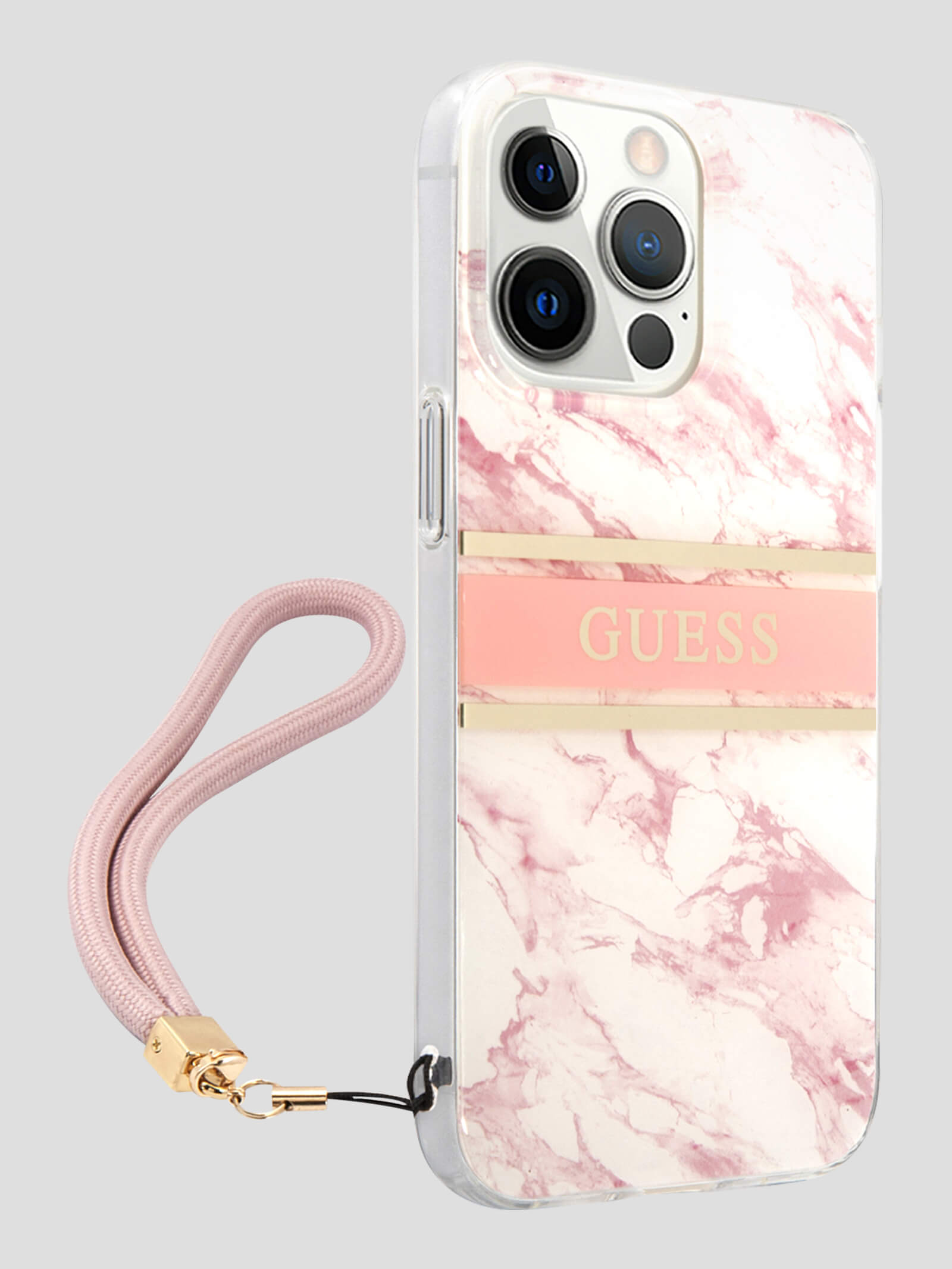 GUESS Funda Trasera Con Colgante Rosa Para Iphone 15 Pro Max