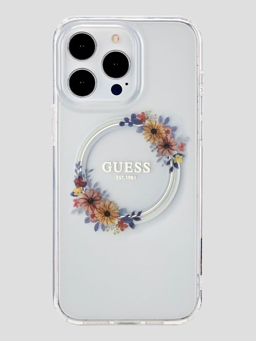 Funda Para Celular iPhone 15 Pro Max Guess Magsafe Flower Ring