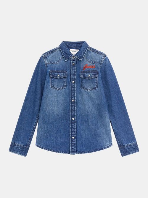 Camisa Guess Kids Denim Para Niño