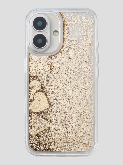 Funda Para Celular iPhone 16 Guess Glitter Gold