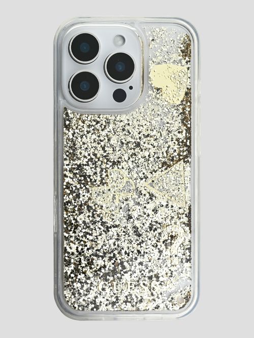 Funda Para Celular iPhone 16 Pro Max Guess Glitter Gold