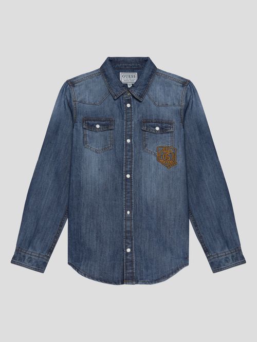 Camisa Guess Kids Denim Para Niño