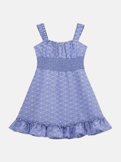 Vestido Guess Kids Oxford Para Niña