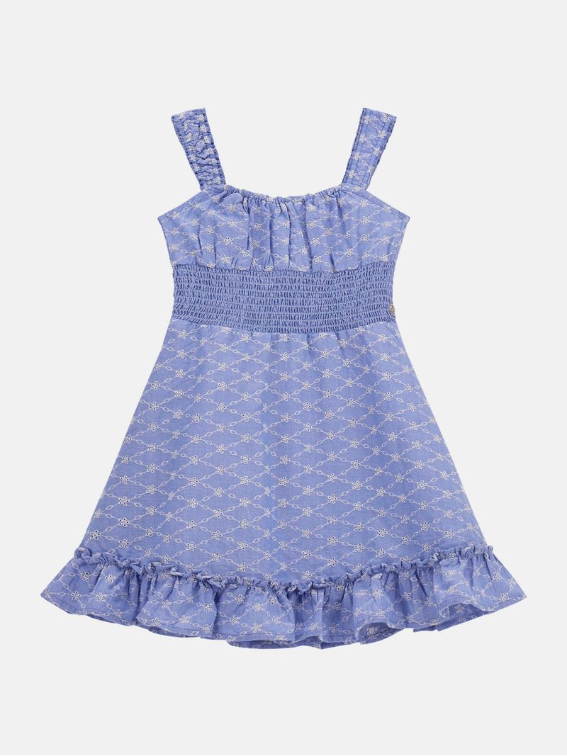 vestido-guess-kids-oxford-para-niña