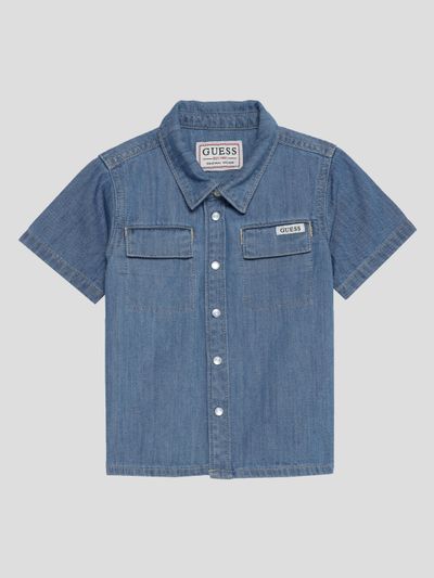 Camisa Guess Kids Denim Para Bebé