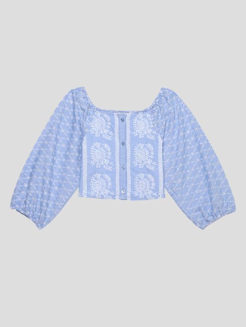 Blusa Guess Kids Oxford Para Niña