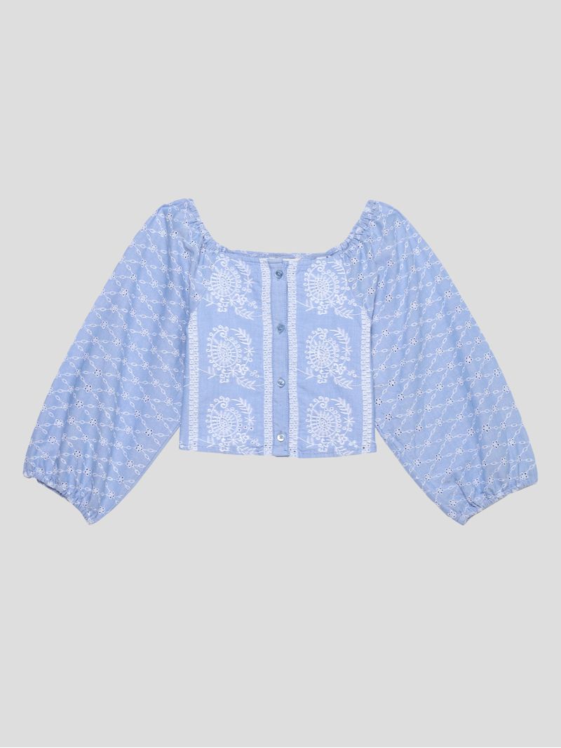 Blusa-Guess-Kids-Oxford-Para-Niña