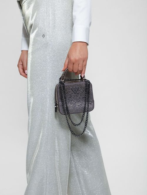 Bolsa Mini Crossbody Metálica Guess Lua