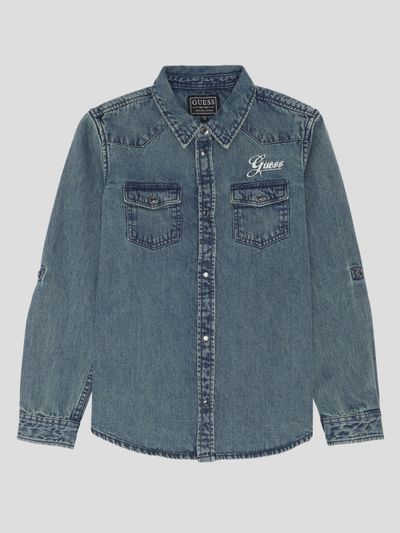 Camisa Guess Kids Denim Para Niño
